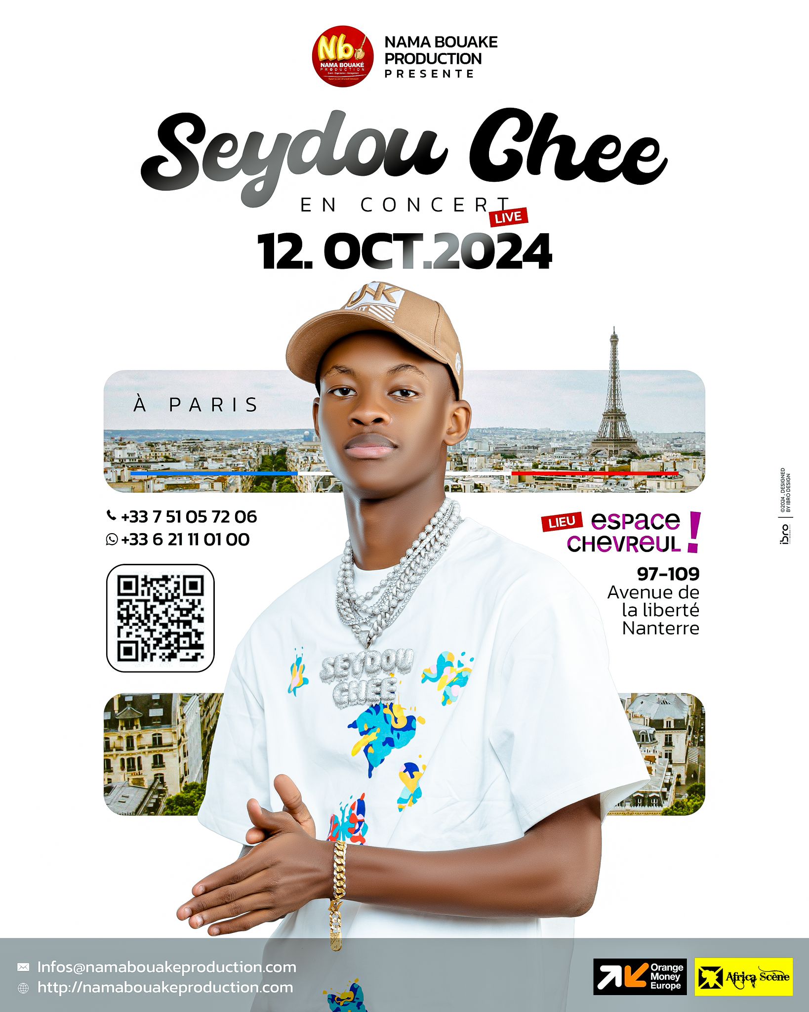 Le chouchou Seydou Chee en concert live samedi 12 octobre 2024 à l’espace chevreul 97-109 avenue de la liberté Nanterre Les tickets sont disponibles 👉👉👉 https://my.weezevent.com/concert-live-de-seydou-chee-en-guestar-tim-gangsta